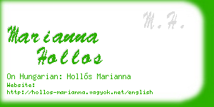 marianna hollos business card